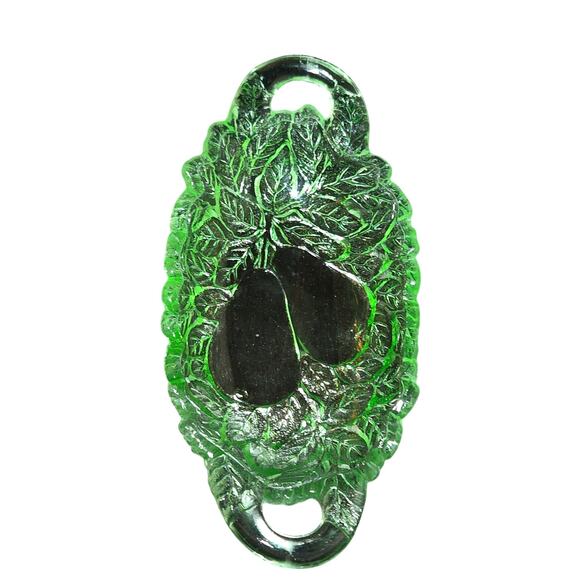 Indiana Glass Uranium Candy Dish Sweet Pear Serving Dish Relish Tray - Picture 2 of 6